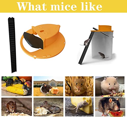 Humane Mouse Trap Bucket Lid Rat Trap Outdoor Indoor For Home Catch And Release Live Mice Chipmunk Trap 5 Gallon Bucket Compatible Rat Mouse Repellent Trap (3 Set) #TOP4