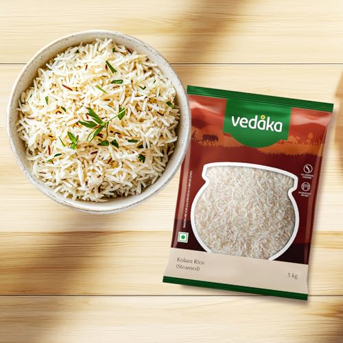 Image of Amazon Brand - Vedaka Kolam Rice | Steamed | 5 Kg