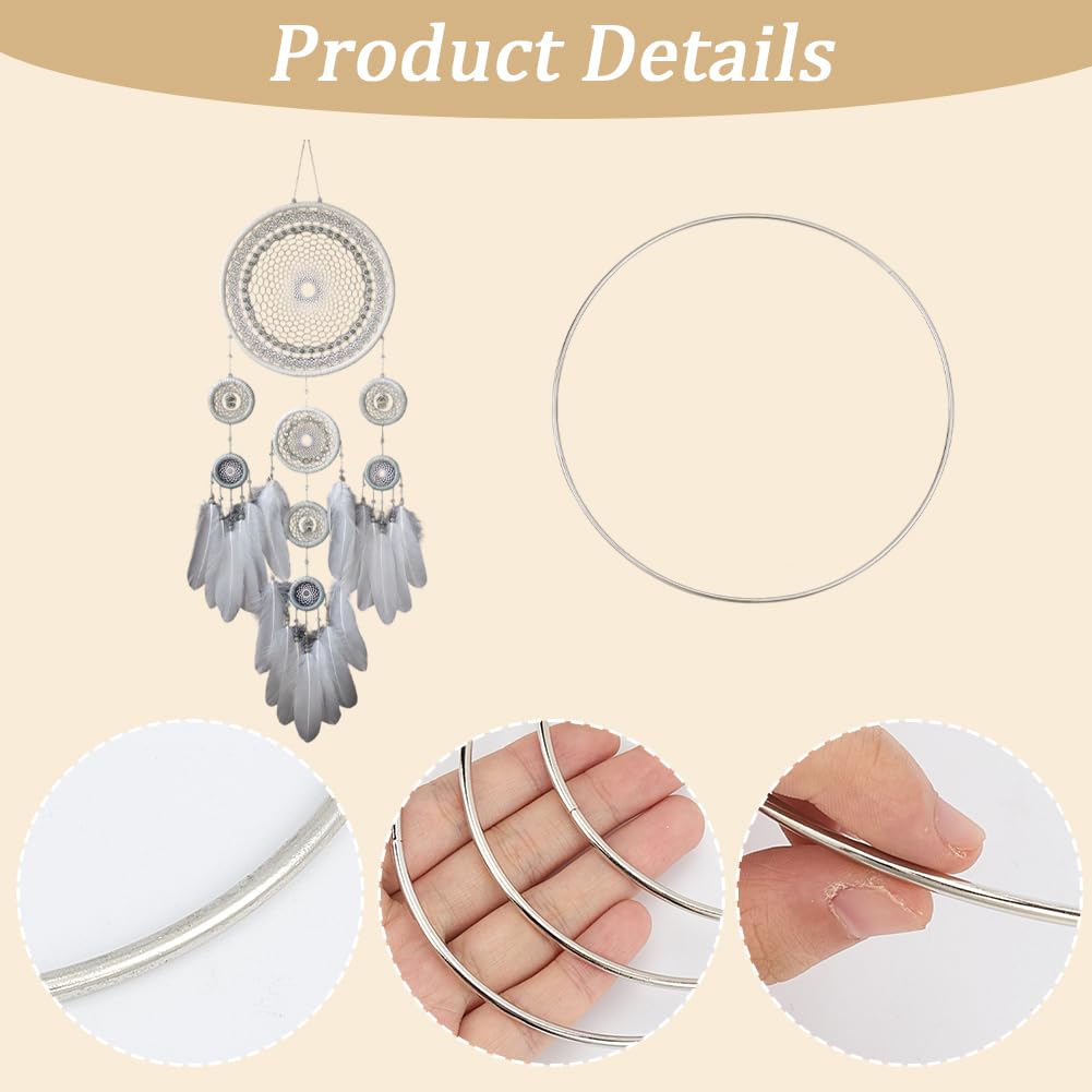 Anneaux Diy Couronne Florale Déco Murale PATIKIL Anneaux Attrape-Rêves De 2 Pouces, 10 Pièces De Cercles Macramé Décoration Attrape-rêves