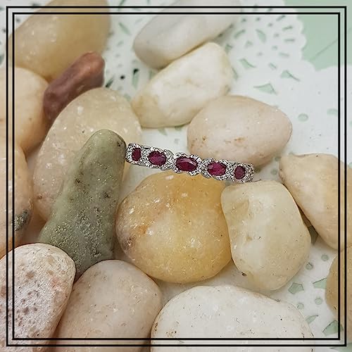 Dazzlingrock Collection 4x2.5mm Each Marquise Gemstone & Round White Diamond Halo Swirl Wedding Band for Her in Solid Gold3