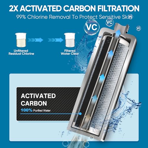 Image of Cobbe 4 Pack Replacement Filters for Handheld Shower Head - Filters Over 99% Of Chlorine - Water Softener Filters Beads for Hard Water