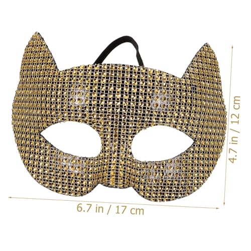 Masque chat doré pour créer un costume de carnaval unique - 2