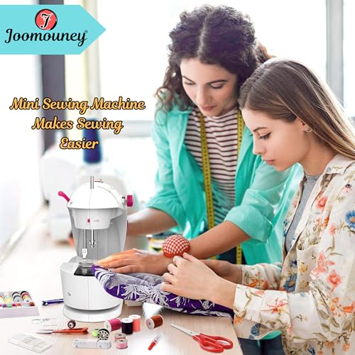 Joomouney Mini Sewing Machine-Electric Sewing Machine with table set and light tailoring clothes stitching silai machine small portable Hand sewing... - Image 5