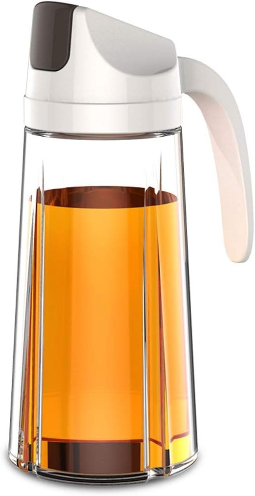 VIDI Kitchen Glass Oil Bottle Dispenser Automatic Opening Closing Home Bottles For And Vinegar Honey Container