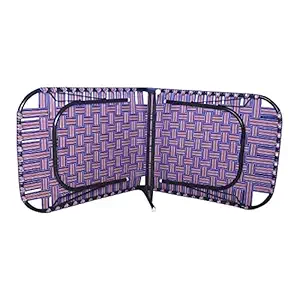 MY CRYSTAL INDIA Metal Single Iron Folding Bed collapsible bed guest bed single iron cot foldable bed frame 3 x 6 Camp Bed Guest Bed folding bed hostel Space Saving Design Strong Folding (Multi-colour)