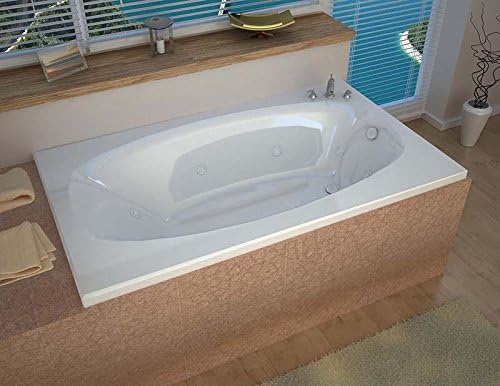 Venzi Talia 36 x 66 Rectangular Whirlpool Jetted Bathtub with Right Drain By Atlantis