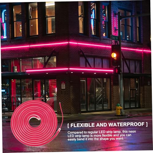 Tira LED flexible silicona 12V impermeable 3 m rosa miniatura 4