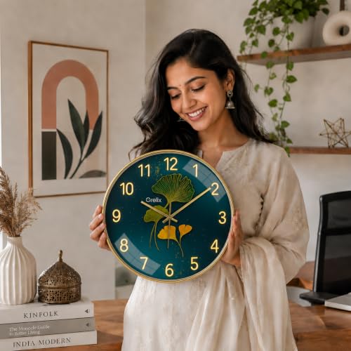 Image of Stylish Designer Modern Wall Clock for Living Room | Unique Wall Watch for Bedroom, Office, Kitchen and Hall | Elegant Decorative Clock for Home Decor, Luxury Wall Decoration Accessories | Movement | Unique Round Watch Wall Clock for Living Room, Office, Home Decor, Kitchen