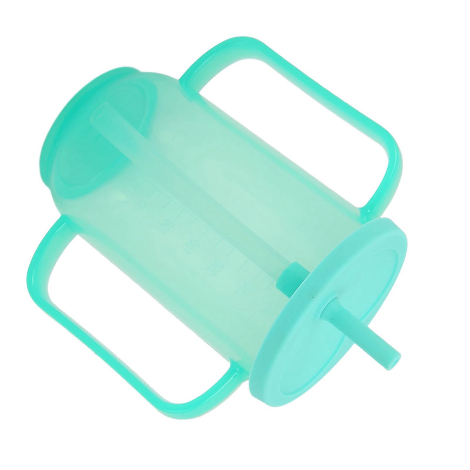 Socobeta Gobelet à Bec Adulte 350ML avec Paille, avec Deux Poignées pour Patients Handicapés ou Personnes âgées, Gobelet D'aide à L'alimentation et à la Boisson de Convalescence