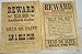 Set of 12 Reproduction Old West Wanted Reward Posters by Collectible Badges