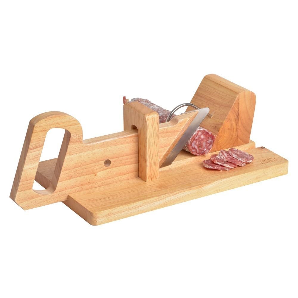 Cook Concept KD3154 La Selection Manual Charcuterie Slicer Wood and Stainless Steel Beige and Grey H11.8 x 28.7 x 16.7 cm