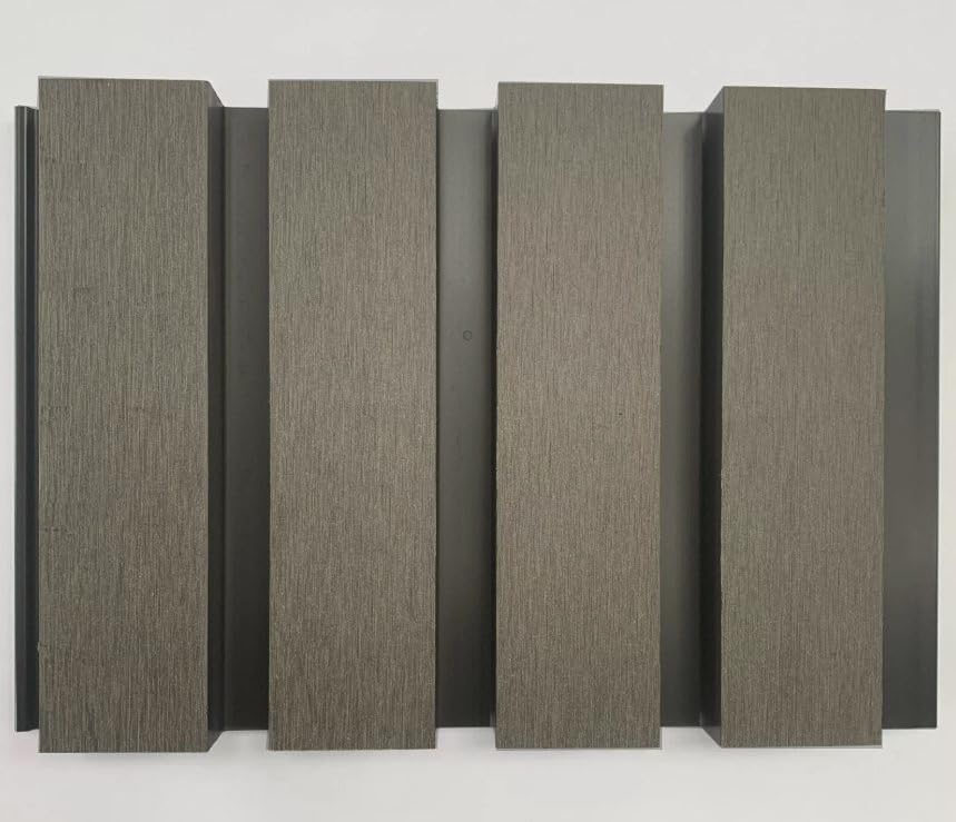 Co extrusion Square Slatted Composite Cladding Plastic Exterior (Grey Cladding Board)