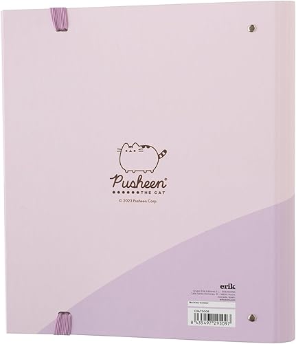 Miniatura 2 de Pusheen - Carpeta oficial de 3 anillas, carpeta de archivos de 12.6 x 10.6 pulgadas, carpeta de anillos de tapa dura duradera, organizador para