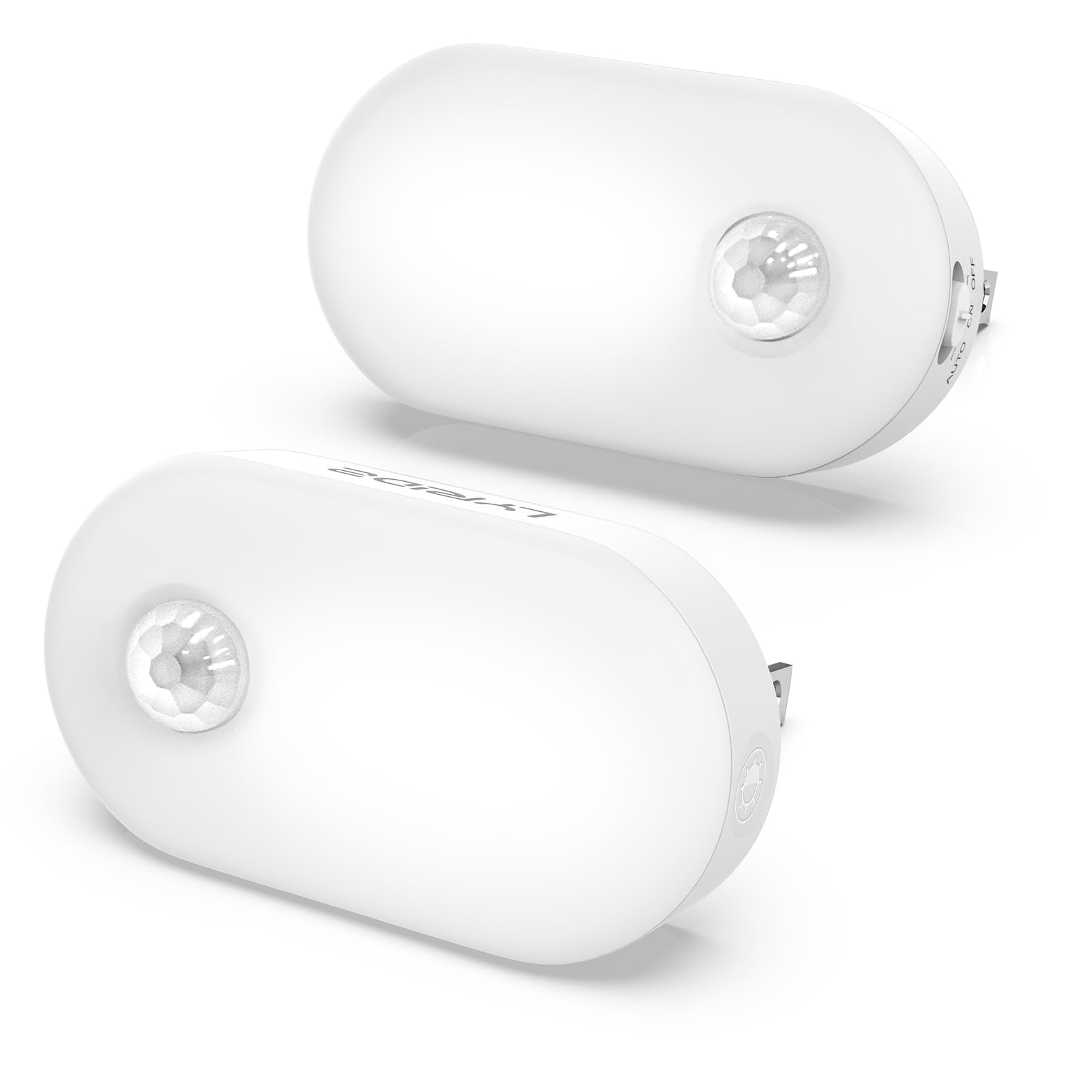 Lyridz 120LM Ultra Bright Plug-in Motion Sensor Night Light, Stepless Dimmable LED Nightlight, Always-On and Auto-Off, for Hallway, Stairs, Bathroom,