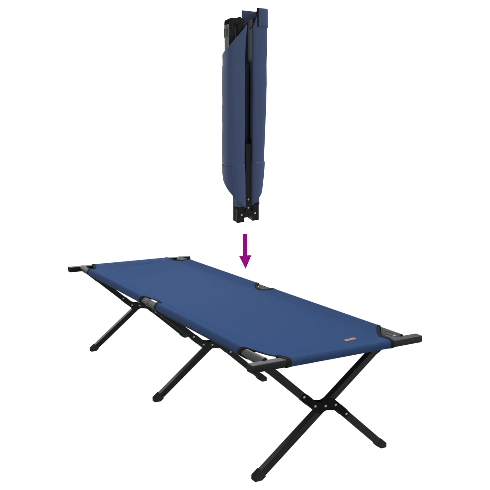 SKM Klappbett für die Sonne mit Tragetasche Blau 600D Ox -Gewebe,Sportartikel,Outdoor-Aktivitäten,Camping & Wandern,Camping-Möbel,Feldbetten,Blau,8KG,42003174