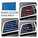 Dogary 20 PCS Car Vent Trim Strip, Reflective Cuttable Straight Outlet Trim Strip, Rust and Water Proof Protective Decoration, Universal Personalized Interior Modified Accessory (Blue)