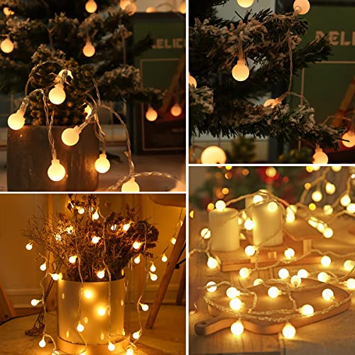 Augone 15M/49ft 120 LED Fairy Lights Plug in Powered, 8 Modes Christmas Lights Outdoor/Indoor, Garden Lights for Patio, Gazebo, Bedroom, Party Decorations (Warm White, 120LED) - Image 4