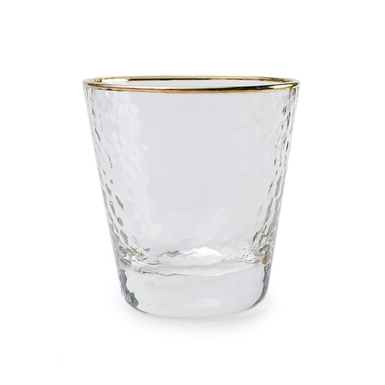 Vasos de cristal de agua para comidas familiares con diseño de vidrio martillado