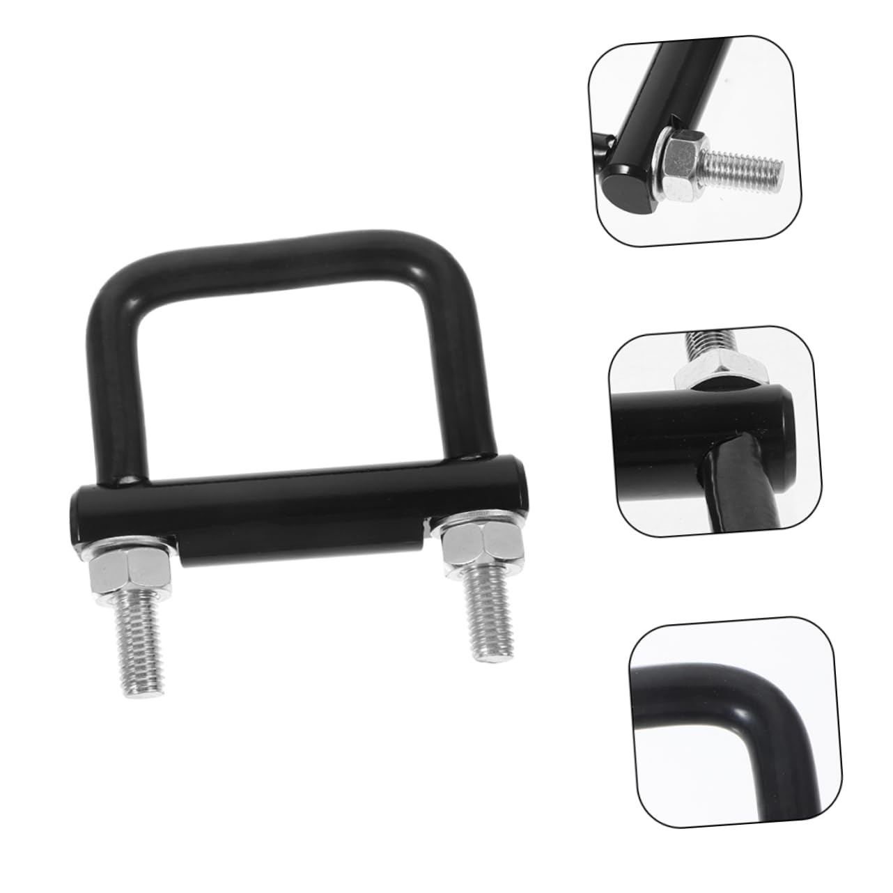 SOLUSTRE 2 Piezas Grillete de Remolque Color Negro Resistente y Robusto Tensor de Remolque Metálico para Fijación Segura Enganche