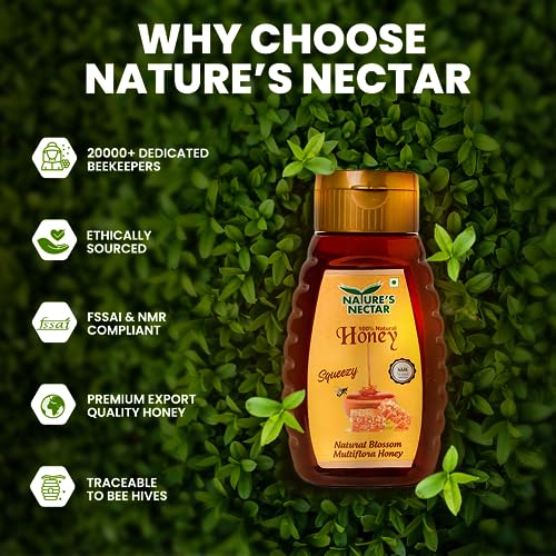 Image of Nature's Nectar 100% Pure Honey Squeezy Pack 500g | NMR Tested