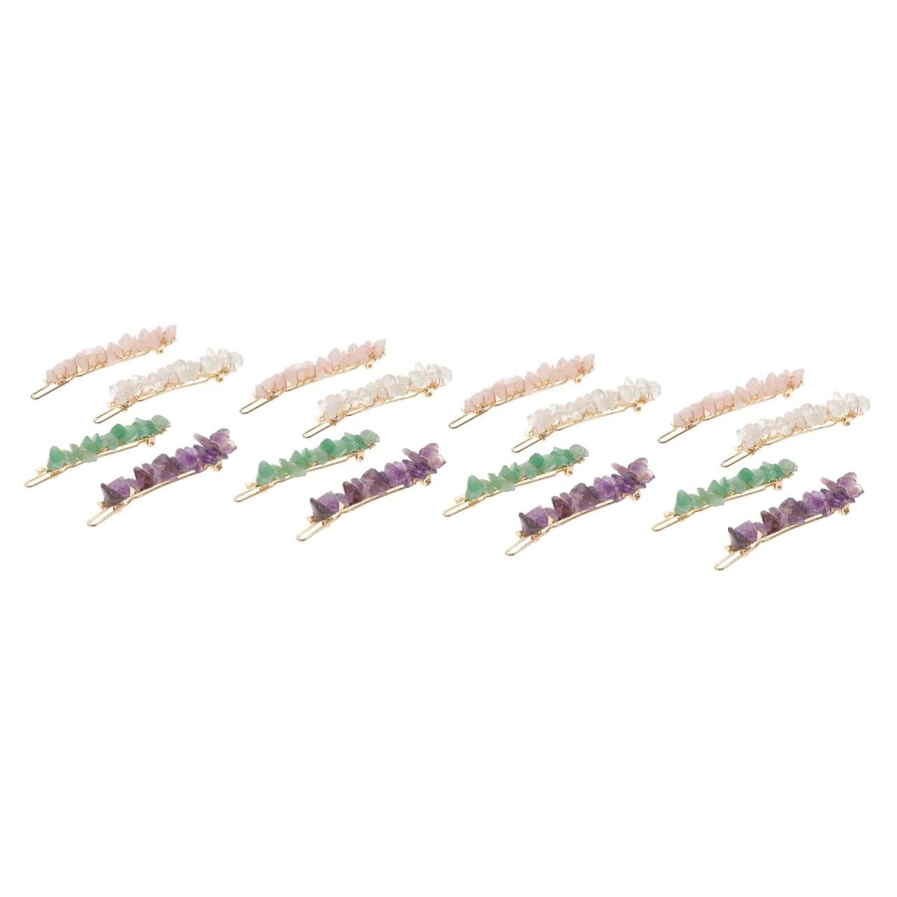 minkissy 16pezzi Fermagli Per Pietre Cristallo Colorate Da Accessori Eleganti Per Donne e Ragazze Per Feste e Occasioni Speciali