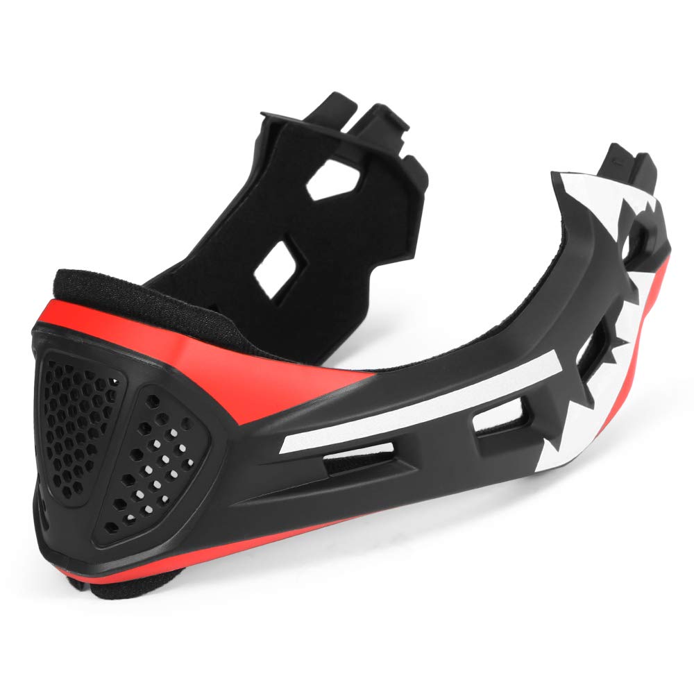 Casque Intégral Détachable pour Enfants, Coque PC Solide, Casque de sécurité pour Le Sport, Le Cyclisme, Rouge, 1 Enfants