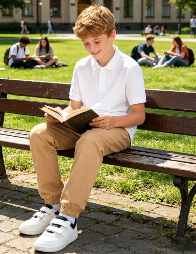 Image of KEREDA Boys Uniform Pants Twill Pull On Jogger Pants Boys School Clothes