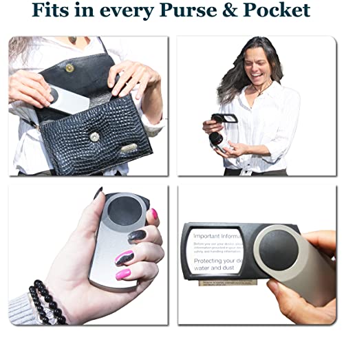 Premium Pocket Magnifying Glass with LED Light 3X; Small EasY Magnifier Hand Held Lighted Magnify Glasses for Reading Tiny Print, Menu, Pill Bottles; Mini Lens for Visually Impaired A Low Vision Aid 6 Premium Pocket Magnifying Glass with LED Light 3X; Small EasY Magnifier Hand Held Lighted Magnify Glasses for Reading Tiny Print, Menu, Pill Bottles; Mini Lens for Visually Impaired A Low Vision Aid - Image 7