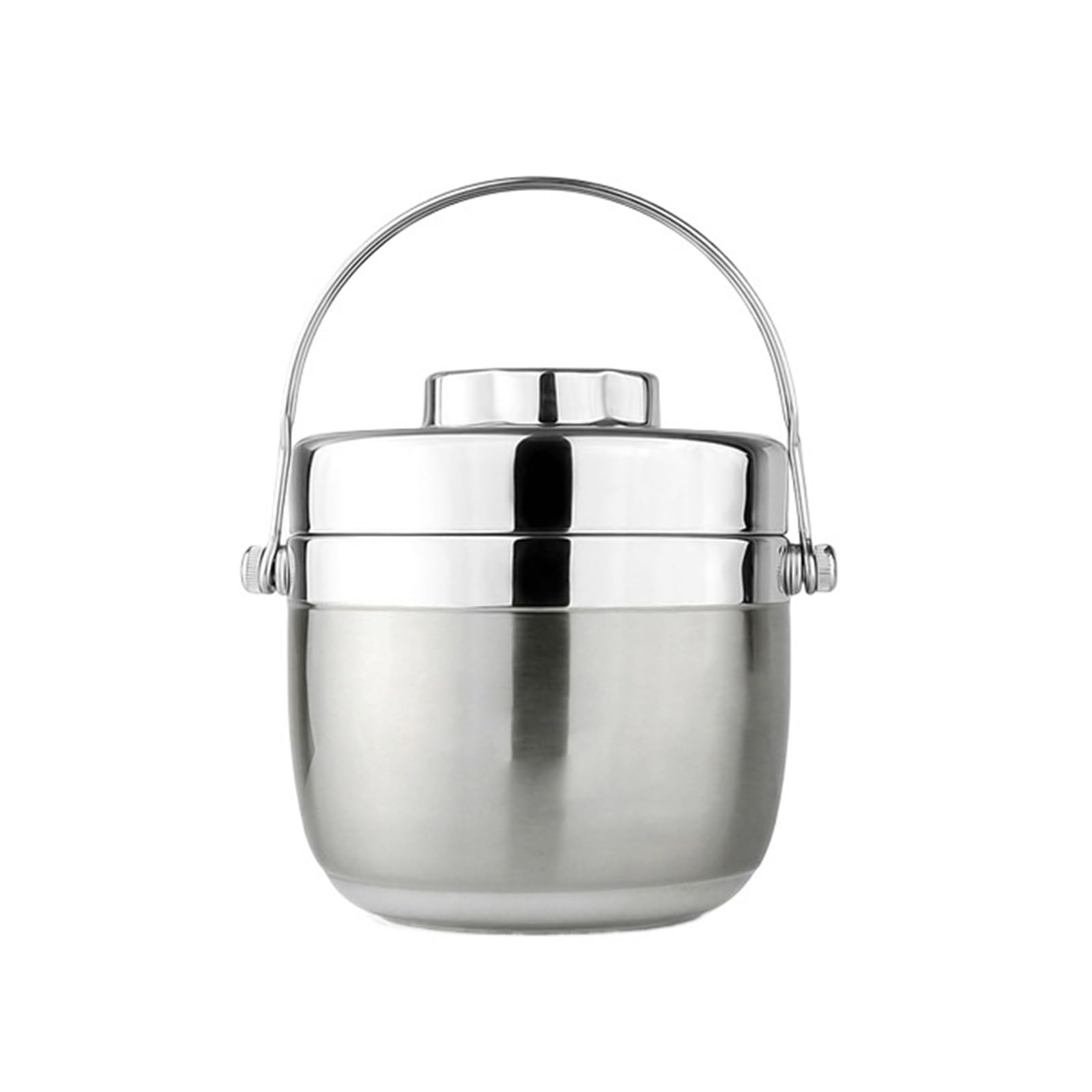 Bento Box Termico Isolamento Zuppa Stoviglie Portatili in Acciaio Inox(Sliver 1.2L)