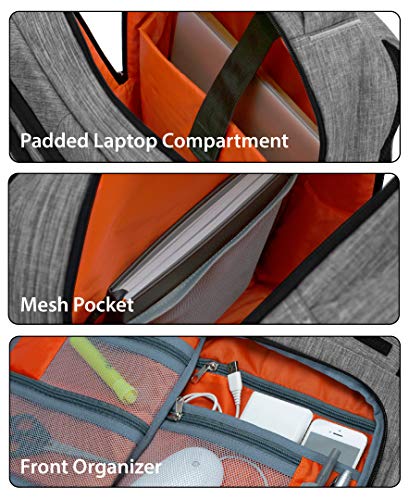 Rockland Slim Pro Usb Laptop Backpack, Grey, Large #TOP7