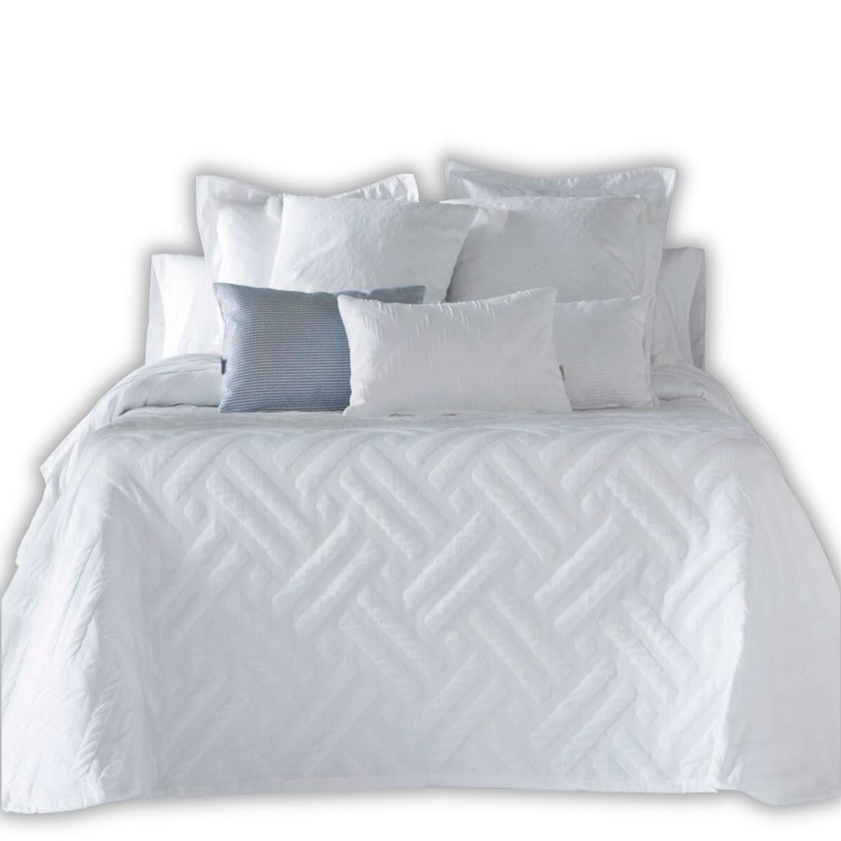 Lanovenanube Colcha Capa Fina Vento Cama 150 cm (250x265cm) Blanco