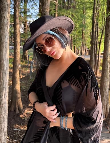 Image of MJ SERECA Women's Casual Long Velvet Kimono