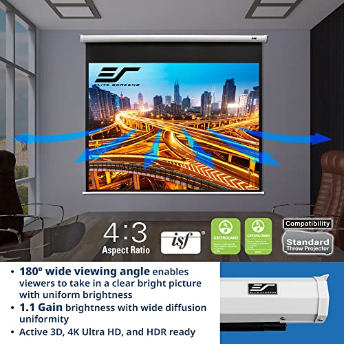 Image of Elite Screens Spectrum RC 1 Remote KIT, 100-INCH Diag 4:3, Motorized Projection Screen Movie Home Theater 4K /8K Ultra HD Ready, ELECTRIC100V2