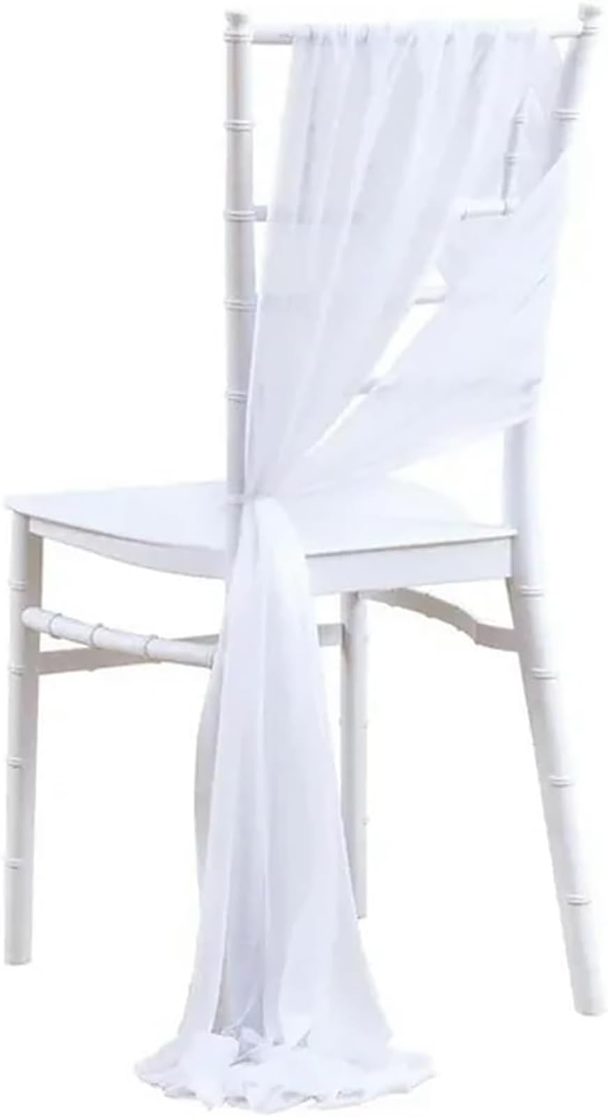 Szyfonowe szarfy na krzesło do dekoracji ślubnej, eleganckie zasłony na przejście i bankiet, 17 x 275 cm, idealne do stylizacji krzesła imprezowego