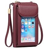 FALAN MULE Small Cell Phone Crossbody Bag Purse for Women, PU Leather Phone Wallet Purse