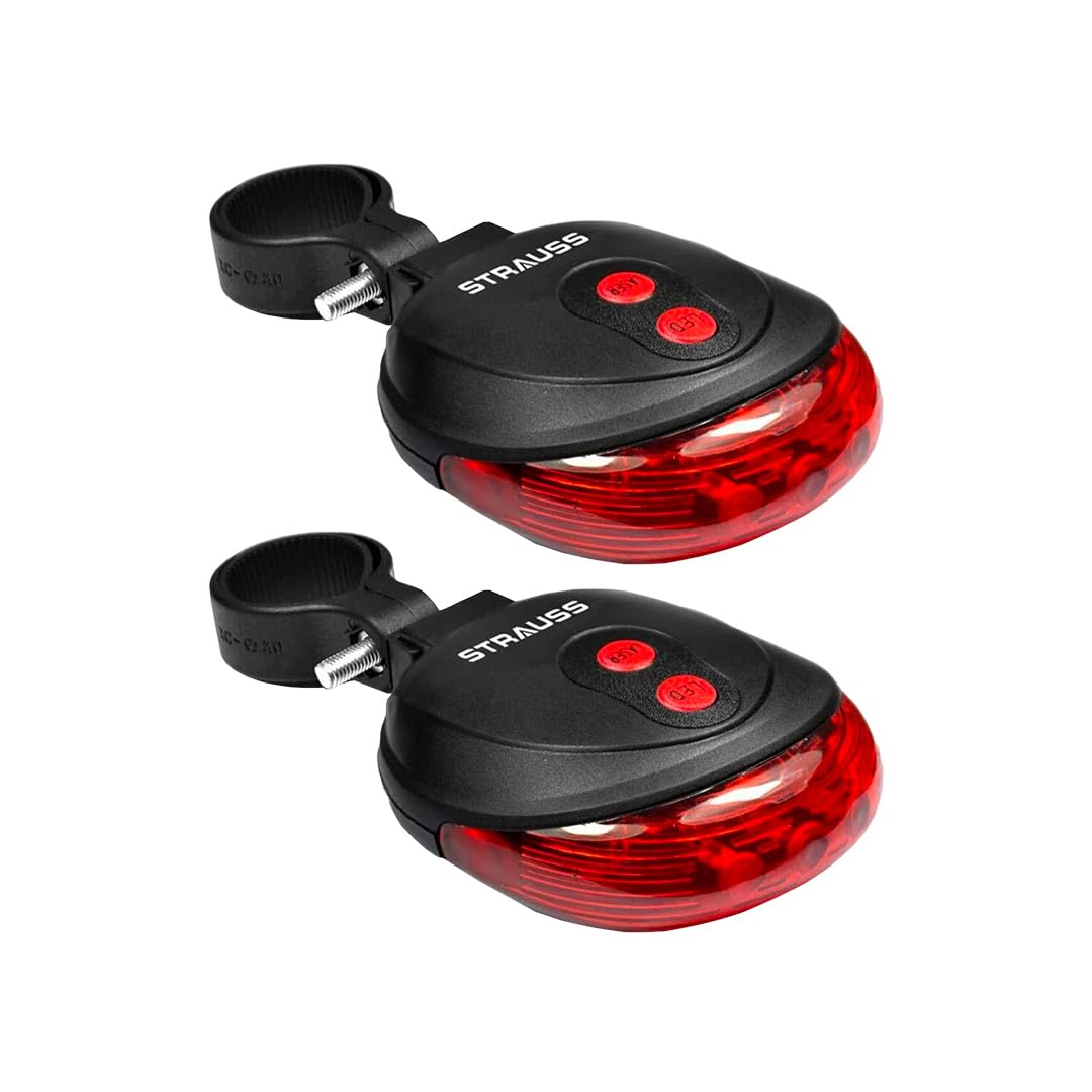 Strauss Bicycle Tail Lights | Headlights| Ultra Bright Waterproof Bicycle Tail Lights | Light Set with Led Light | Tail Clip Light Lamp |Taillight Set | Pack of 2 (B0CKDRX9SL) Amazon Price History, Amazon Price Tracker