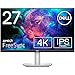 【Amazon.co.jp限定】Dell S2721QS 27インチ 4K モニター (3年間無輝点交換保証/IPS非光沢/DP・HDMIx2/sRGB 99%/縦横回転・高さ調節/AMD FreeSync/スピーカー付)