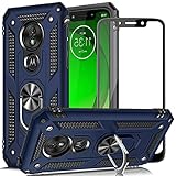 AUPAI Moto G7 Play Cover with Glass Screen Protector Heavy Duty 15ft Drop Tested Shockproof Case...