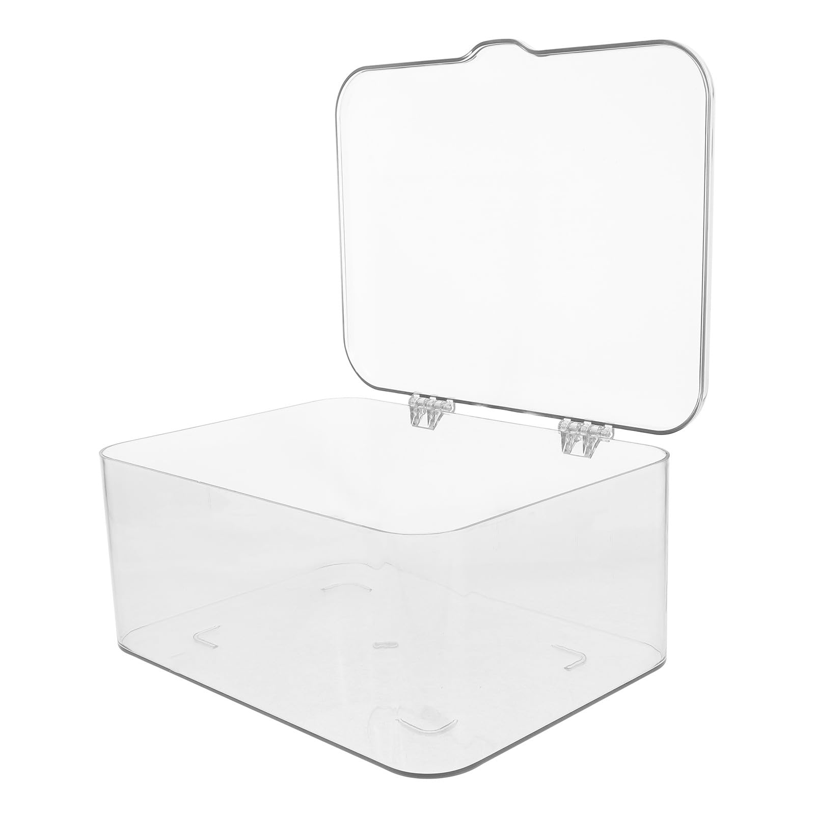 JVNALwnkv Storage Bins，Plastic Bins ，Makeup Organizer Box for Skincare and Vanity Desktop, Plastic Cosmetic Case with Lid, Multiuse Sundries