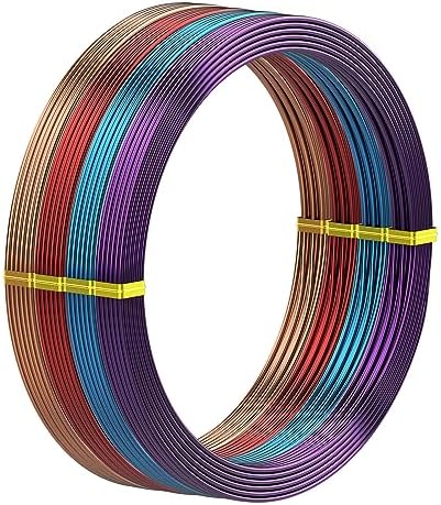 131ft/ 40m Color Aluminum Craft Wire, Thin Metal Wire for Craft, 18 Gauge 1mm Flexible Bendable Metal Wire for Jewellery Making, Floral Making, Sculpting, Wrapping and DIY Crafts