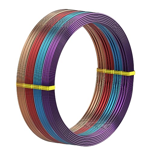 131ft/ 40m Color Aluminum Craft Wire, Thin Metal Wire for Craft, 18 Gauge 1mm Flexible Bendable Metal Wire for Jewellery Making, Floral Making, Sculpting, Wrapping and DIY Crafts