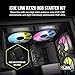 CORSAIR iCUE Link RX120 RGB 120mm PWM Fans with iCUE Link System Hub - Magnetic Dome Bearing - Triple Pack - Black