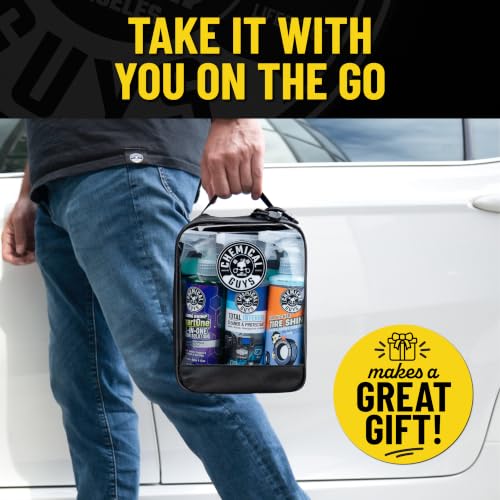 Image of Chemical Guys Quick Detailing Kit With Storage Bag, Raging Rhino SmartOne Exterior Spray, Interior Cleaner, Tire Shine, Microfiber Towels, And Applicators Giftable Car Care Set