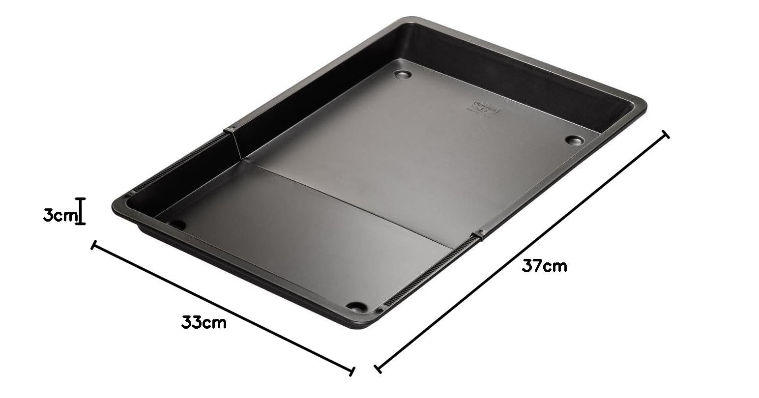Backblech-Set 2-teilig – Mit Silikongriffen, Antihaftbeschichtet, Aus Stahl, Für Ofen & Spülmaschine