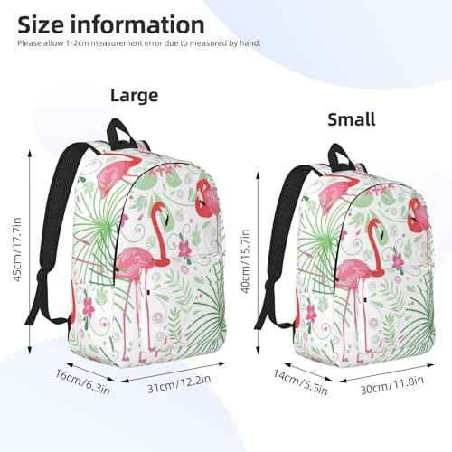 BREAUX Floral Flamingo Botany Canvas Casual Lightweight Duffel Bag, Fashion Duffel Bag, Unisex Travel Backpack4