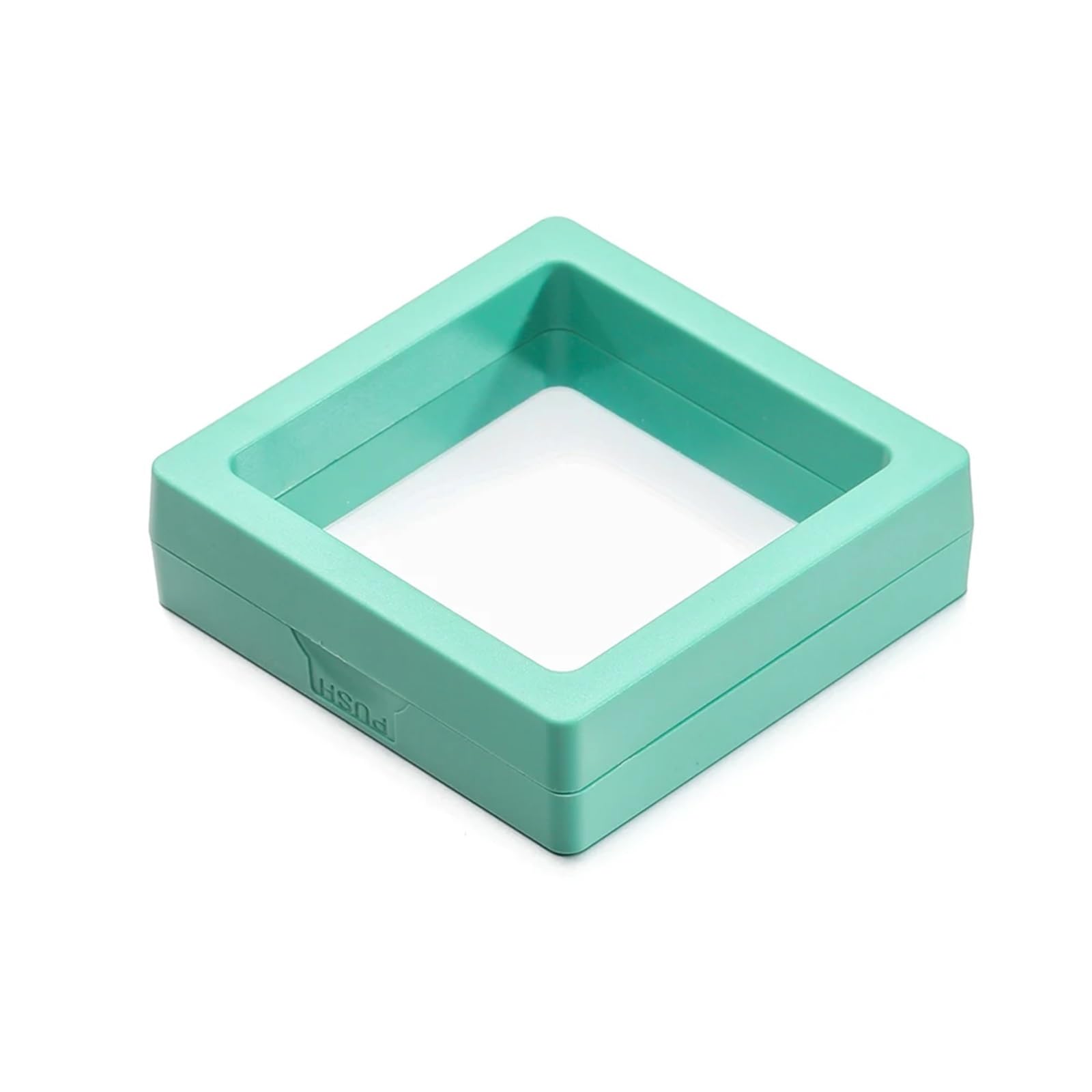 20pcs Colorful 3D Floating Display Case Jewelry Storage Box Film Suspension Hand String Bracelet Elastic For Earring Necklace Bracelet(Blue,7x7cm)