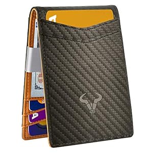 BULLIANT Slim Wallet Men, Leather Wallet Front Pocket Card Holders for Gift Men 3″X4.3″
