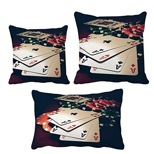 Jetons de poker coussin avec insert déco de canapé