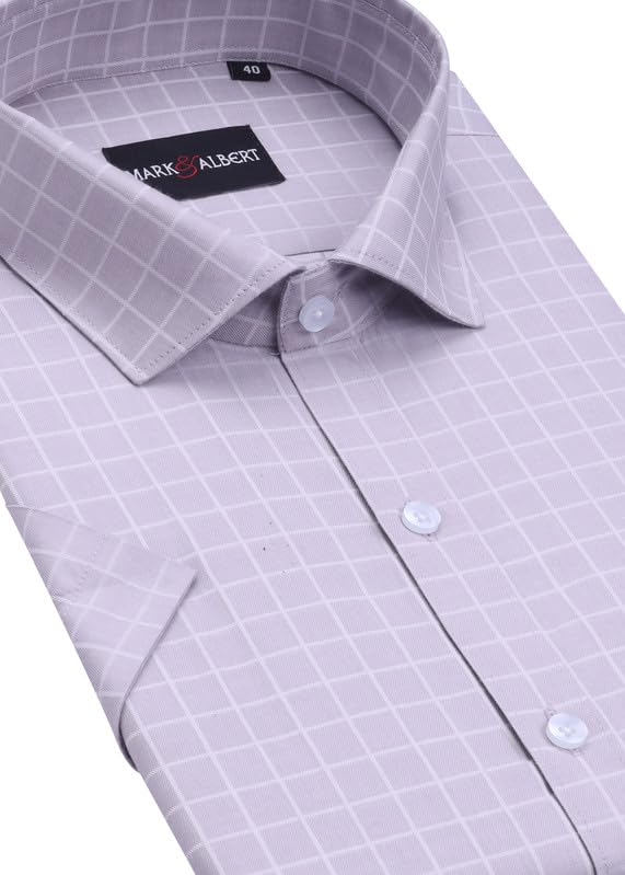 Image of MARK & ALBERT Mens Half Sleeves Checkered Regular Shirt