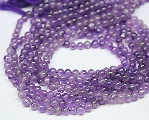 Perles améthyste pourpre africaine 5mm LKBEADS pierre naturelle loisirs créatifs 14" DIY